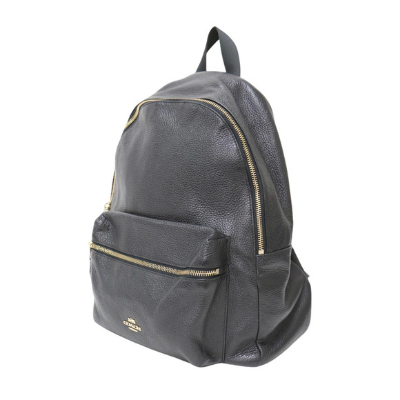 Coach Handbags - COACH bag, black, leather, backpack, grained genuine ladies